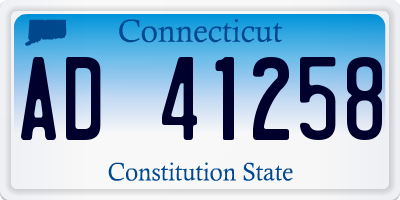 CT license plate AD41258