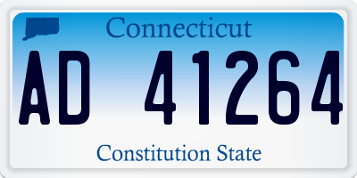 CT license plate AD41264