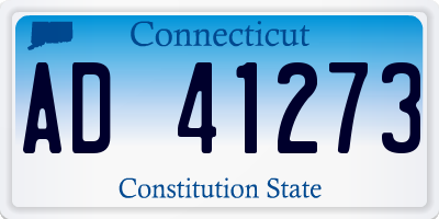 CT license plate AD41273