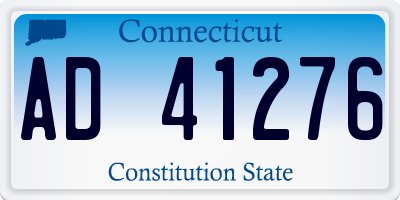 CT license plate AD41276