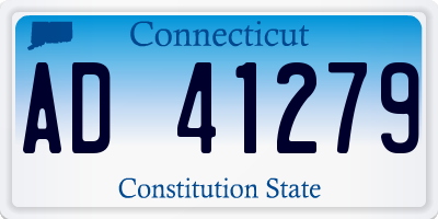 CT license plate AD41279