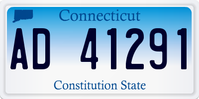 CT license plate AD41291