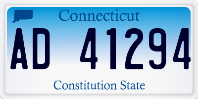 CT license plate AD41294