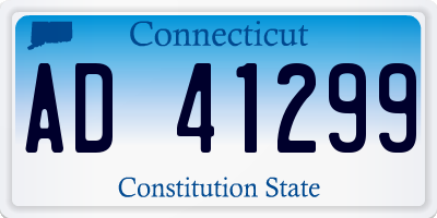 CT license plate AD41299