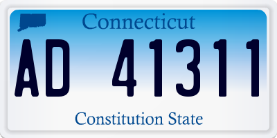 CT license plate AD41311