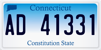 CT license plate AD41331