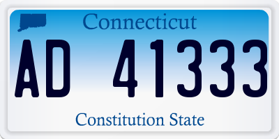CT license plate AD41333