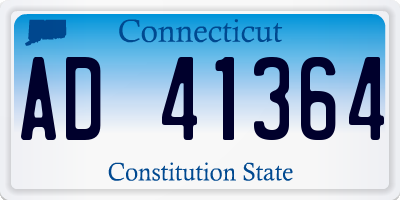 CT license plate AD41364