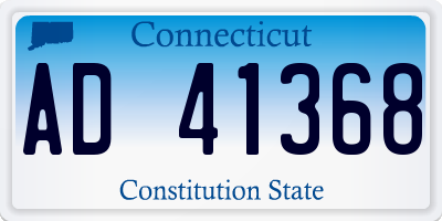 CT license plate AD41368