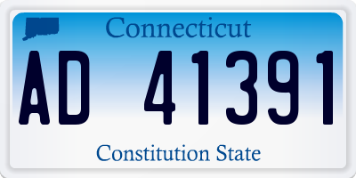 CT license plate AD41391