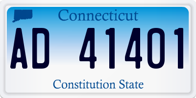 CT license plate AD41401