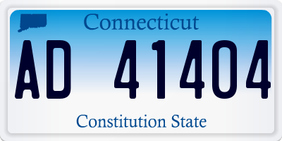 CT license plate AD41404