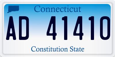 CT license plate AD41410