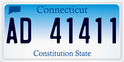 CT license plate AD41411
