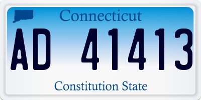 CT license plate AD41413