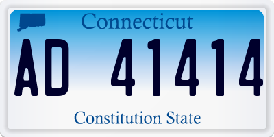 CT license plate AD41414