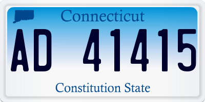 CT license plate AD41415