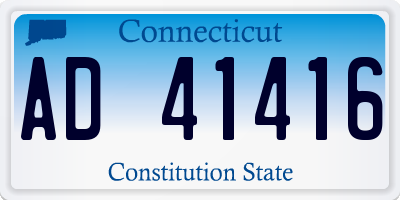 CT license plate AD41416