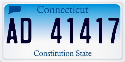 CT license plate AD41417