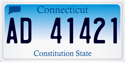 CT license plate AD41421