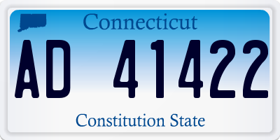 CT license plate AD41422