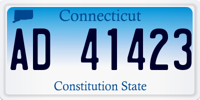 CT license plate AD41423