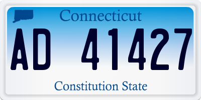 CT license plate AD41427