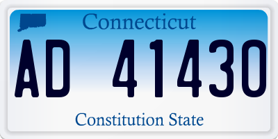 CT license plate AD41430