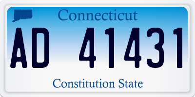 CT license plate AD41431