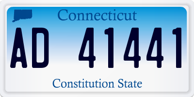 CT license plate AD41441