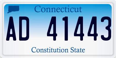 CT license plate AD41443