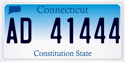 CT license plate AD41444