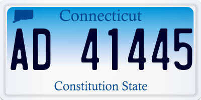 CT license plate AD41445