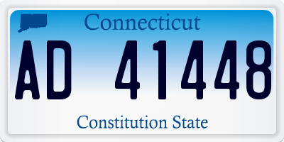 CT license plate AD41448