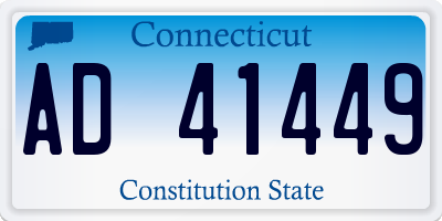 CT license plate AD41449