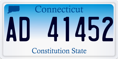CT license plate AD41452