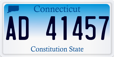 CT license plate AD41457
