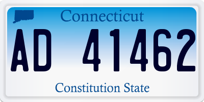 CT license plate AD41462