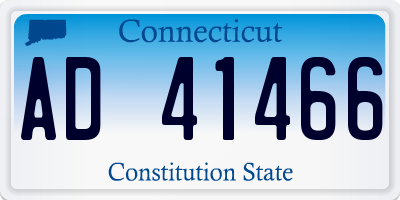 CT license plate AD41466