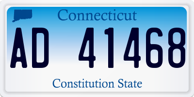 CT license plate AD41468
