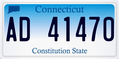 CT license plate AD41470