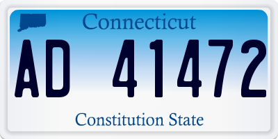 CT license plate AD41472