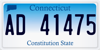 CT license plate AD41475