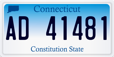 CT license plate AD41481