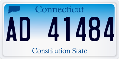CT license plate AD41484