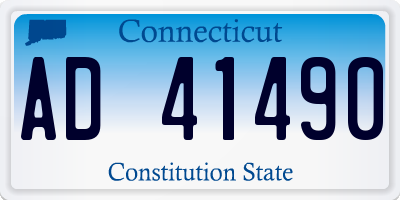 CT license plate AD41490