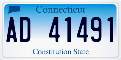 CT license plate AD41491