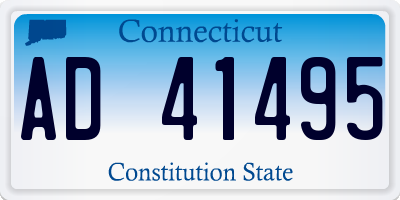 CT license plate AD41495