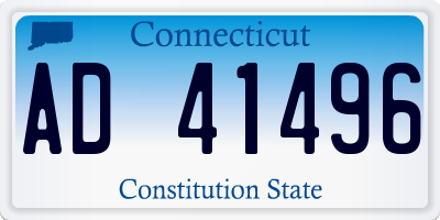 CT license plate AD41496