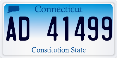 CT license plate AD41499